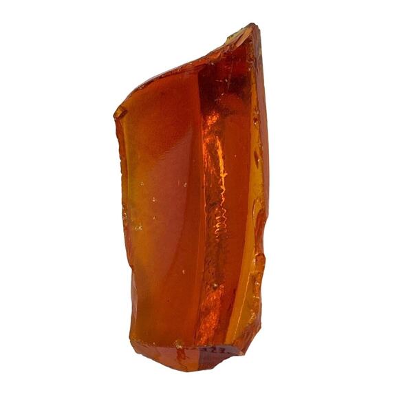 Amberina Art Glass Cullet Glowing Translucent Cadmium #GLSM23210 - Picture 3 of 7